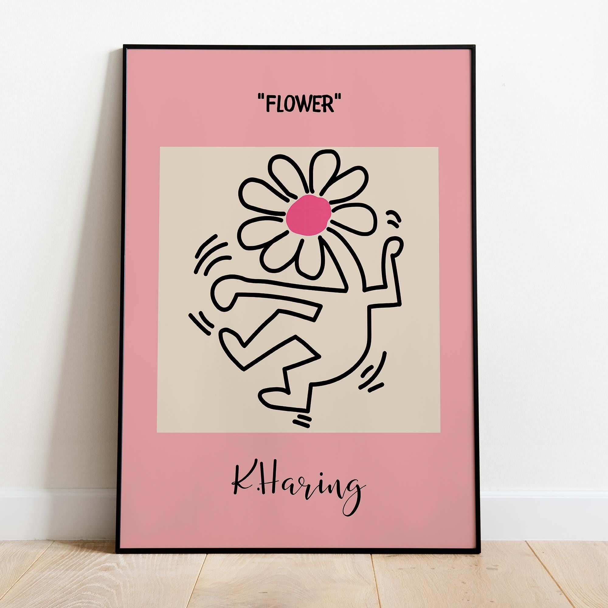 Flower Poster with Durable Wood Frame | Museum-Quality Paper, Ready to Hang | Modern Art Decor for Home or Office
