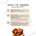 Custom Baby Cartoon Portrait: Personalized Nursery Wall Art