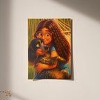 Custom Pet Portrait: Cartoon Style Dog or Cat Art - Poster, Framed, or Canvas