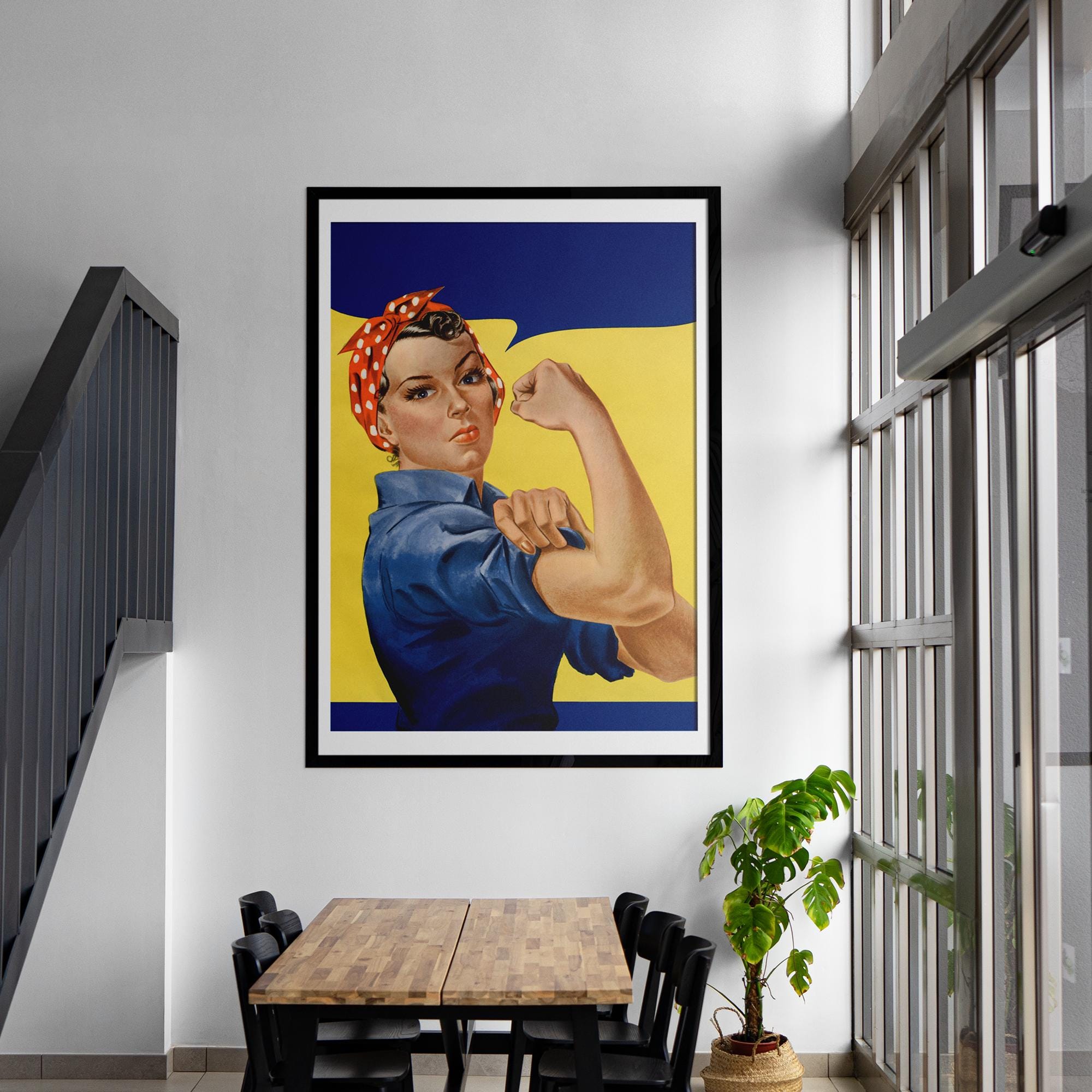 Empowering Vintage-Style Framed Poster - Museum-Quality Matte Paper, Solid Wood Frame, Perfect for Inspiring Home & Office Decor