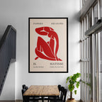 Matisse Inspired Cut-Out Art Poster - Museum-Quality Print with Solid Wood Frame, 3 Color Options, Ready to Hang