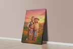 Custom Animated Character Family Portrait – Personalized Cartoon Style Art