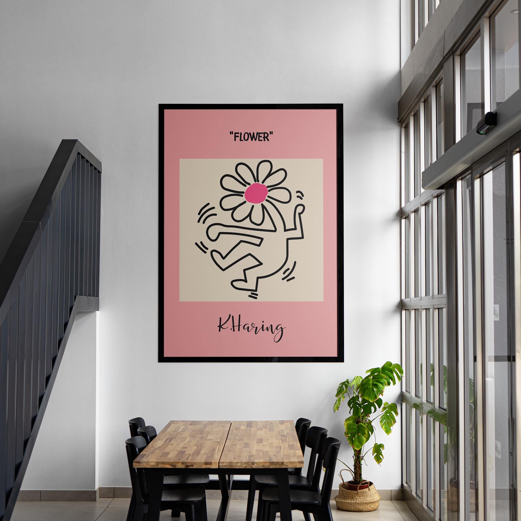 Flower Poster with Durable Wood Frame | Museum-Quality Paper, Ready to Hang | Modern Art Decor for Home or Office