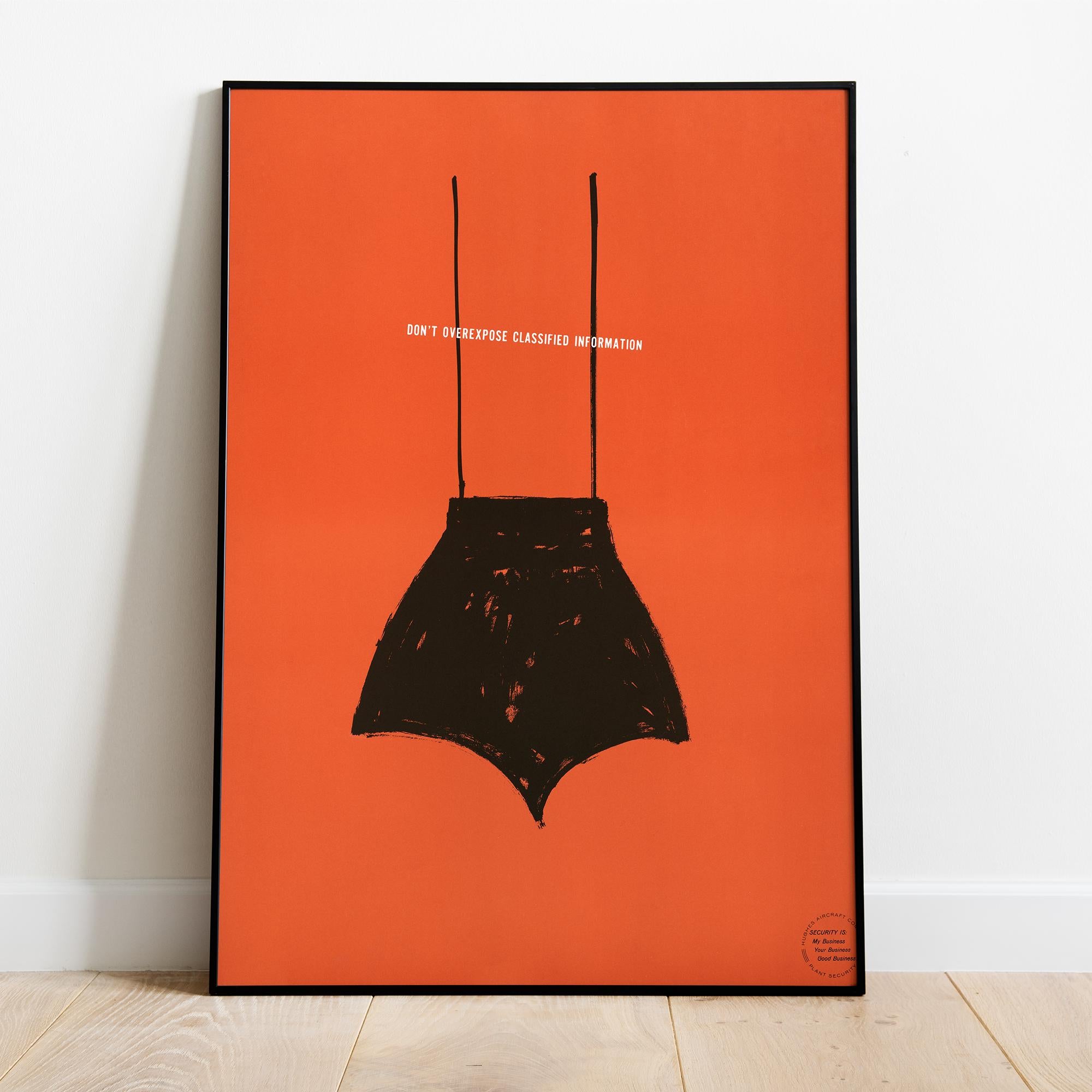 Vintage-Inspired Poster - 'Don’t Overexpose Classified Information' - Museum Quality Matte Paper, Durable Pine Frame in Black, White,or Wood