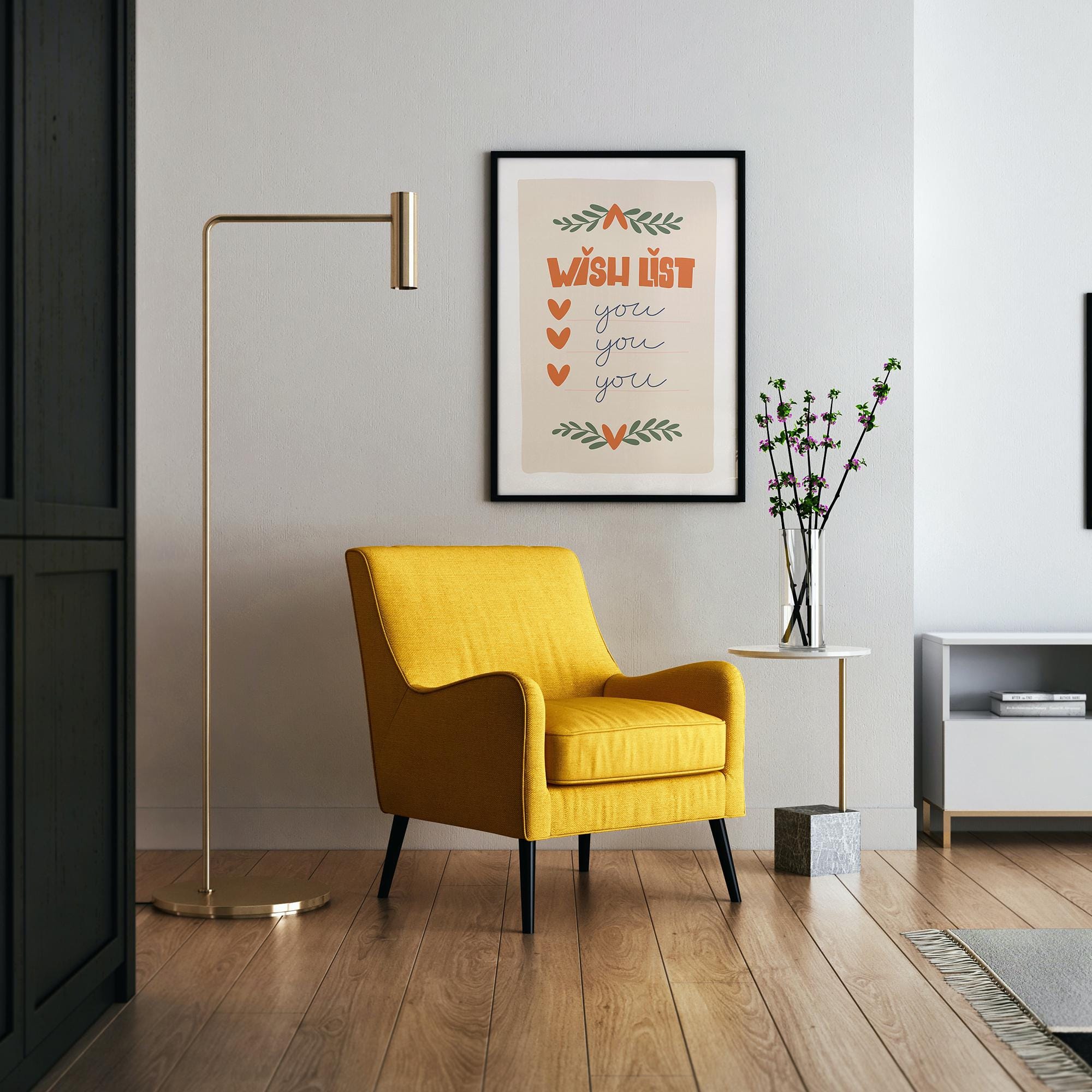 Wishlist Poster with Premium Wooden Frame - Museum-Quality Paper, Ready-to-Hang, Sustainable & Luxurious Home Décor Wall Art