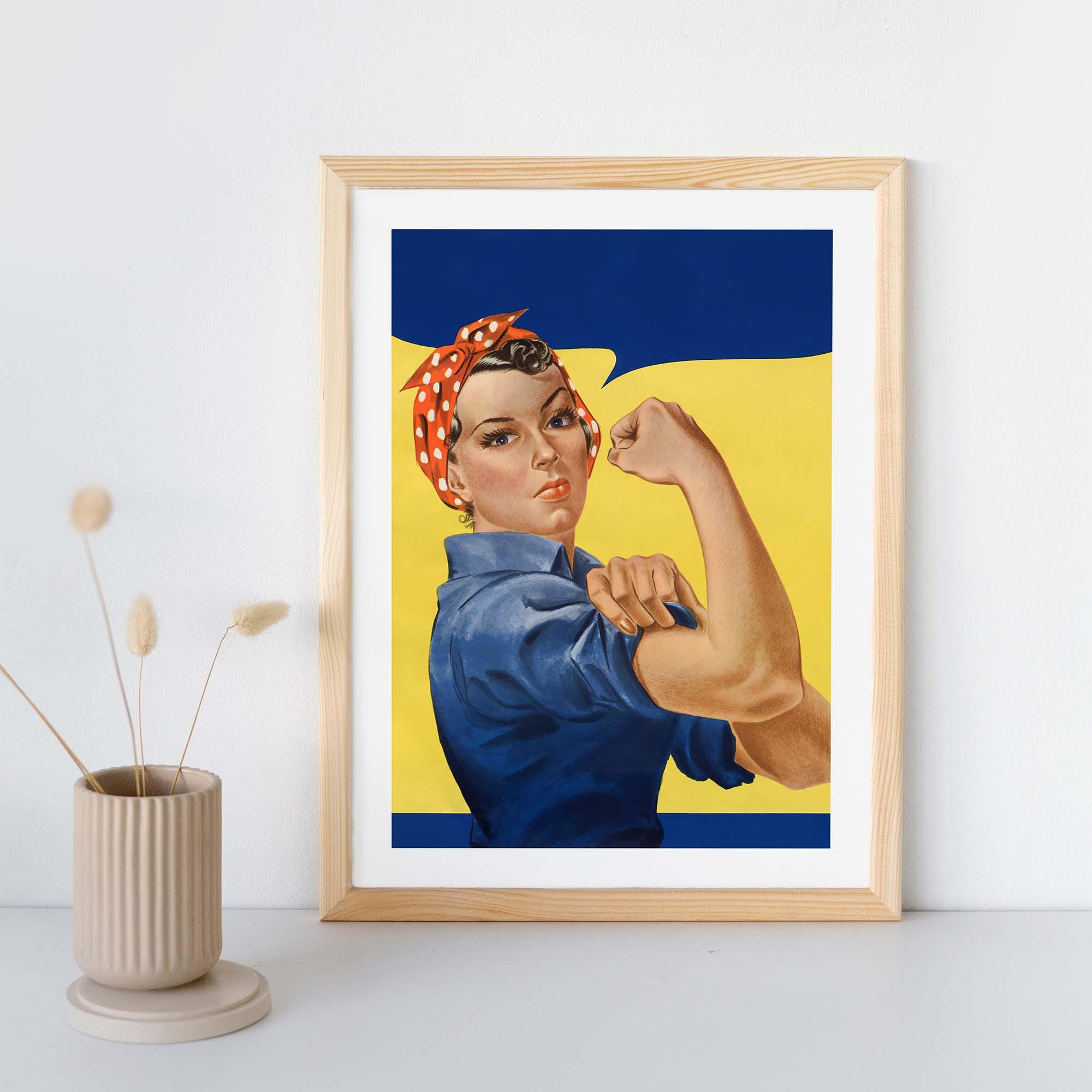 Empowering Vintage-Style Framed Poster - Museum-Quality Matte Paper, Solid Wood Frame, Perfect for Inspiring Home & Office Decor