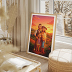 Custom Animated Character Family Portrait – Personalized Cartoon Style Art