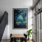 Enchanted Forest Wall Art | Glowing Mushroom Fantasy Print | Framed or Canvas | Mystical Woodland Decor | Dreamy Nature | Digital Download