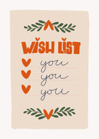 Wishlist Poster with Premium Wooden Frame - Museum-Quality Paper, Ready-to-Hang, Sustainable & Luxurious Home Décor Wall Art