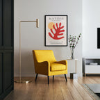 Matisse Red Coral Cutout Poster - Museum-Quality Art Print - Solid Wood Frame - Modern Wall Art - Ready to Hang
