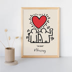 Heart-Themed Framed Poster - Museum-Quality Matte Paper, FSC Certified Sustainable Pine Frame, Shatterproof Plexiglass, 15 Sizes