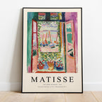 High-Quality Framed Matisse Print, The Open Window, 1905 - Museum-Grade Matte Paper, Sturdy Pine Frame, 15 Sizes Available, Ready to Hang