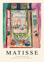 High-Quality Framed Matisse Print, The Open Window, 1905 - Museum-Grade Matte Paper, Sturdy Pine Frame, 15 Sizes Available, Ready to Hang