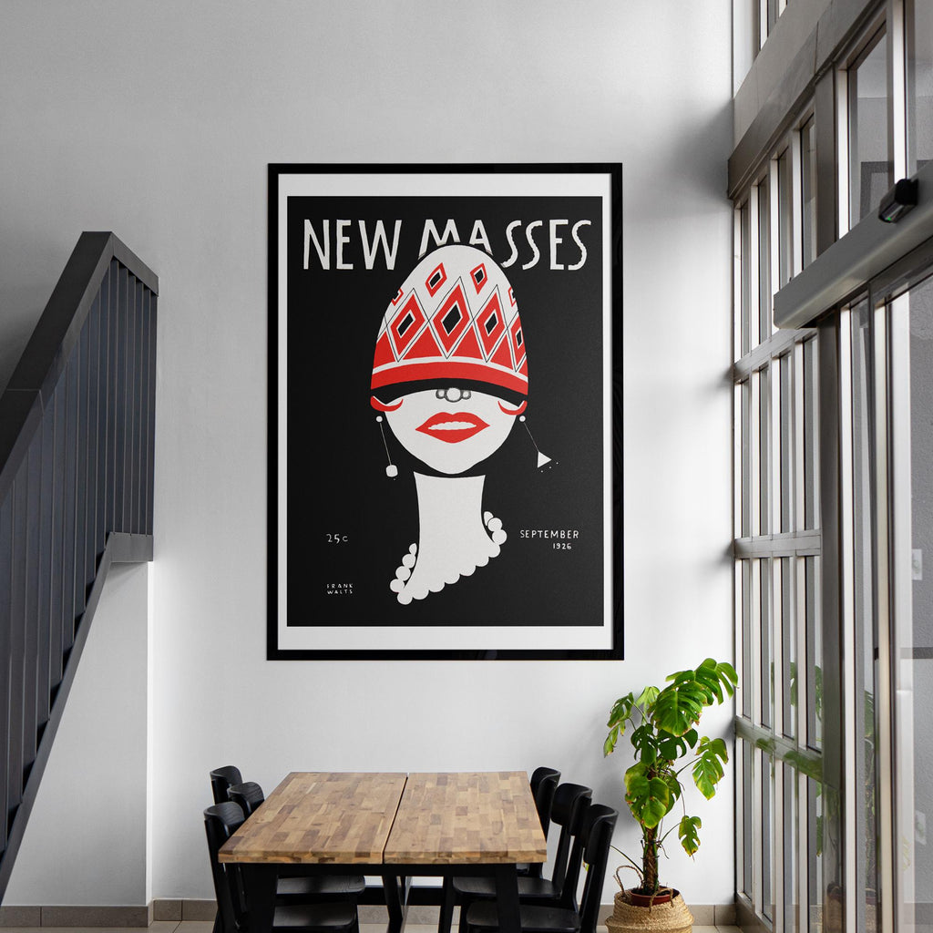 Vintage Art Deco Poster, 1926 Frank Walts Print-Museum-Quality Matte Paper, Sturdy Wood Frame (White/Wood/Black)- Sustainable, Ready to Hang