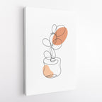Minimalist Line Art Botanical Print – Abstract Plant Drawing, Modern Boho Wall Art, Scandinavian Home Decor, Neutral Aesthetic Poster