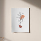 Minimalist Botanical Line Art Print – Abstract Plant Drawing, Modern Boho Wall Art, Scandinavian Poster, Neutral Aesthetic Decor