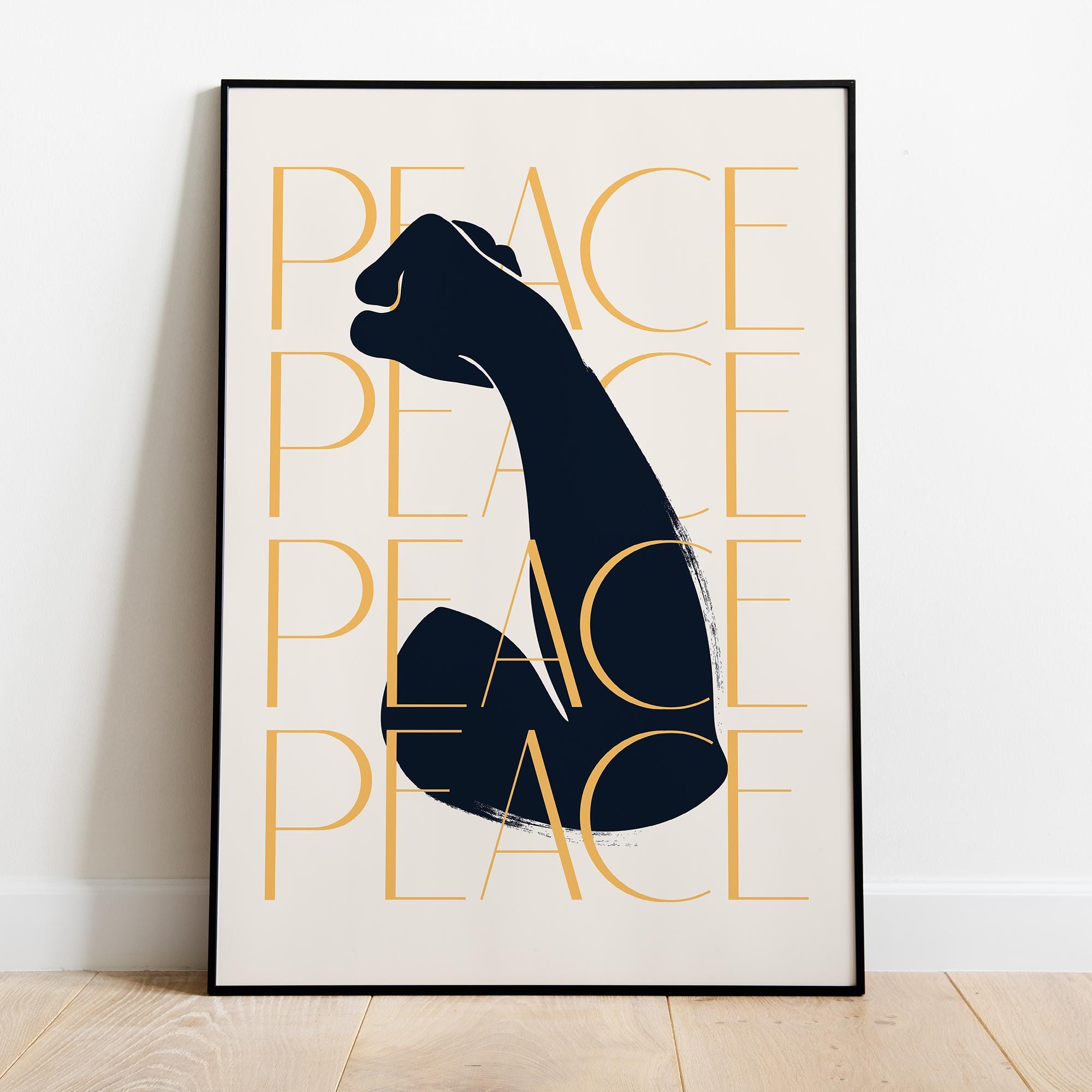 Minimalist Peace Poster | Luxury Framed Art Print | Museum-Quality Paper | Sustainable FSC Certified | Three Frame Colors | Ready to Hang