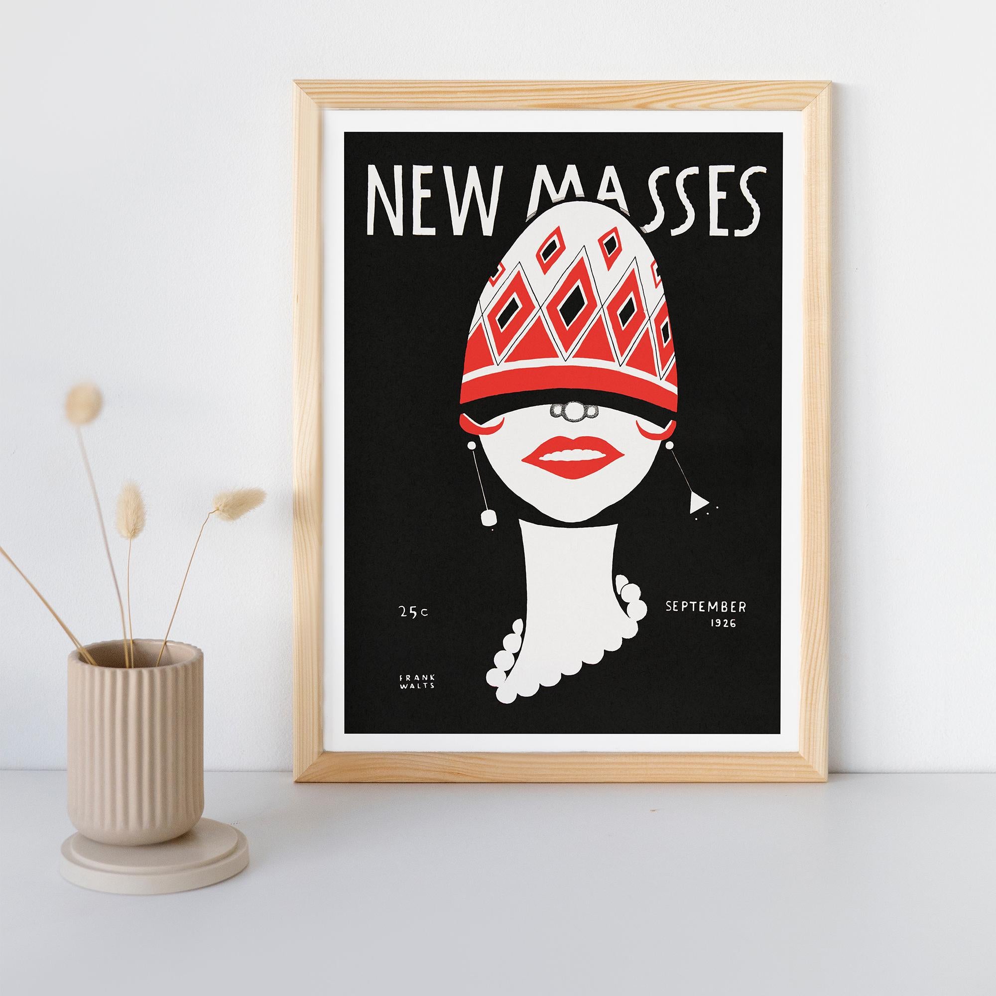 Vintage Art Deco Poster, 1926 Frank Walts Print-Museum-Quality Matte Paper, Sturdy Wood Frame (White/Wood/Black)- Sustainable, Ready to Hang