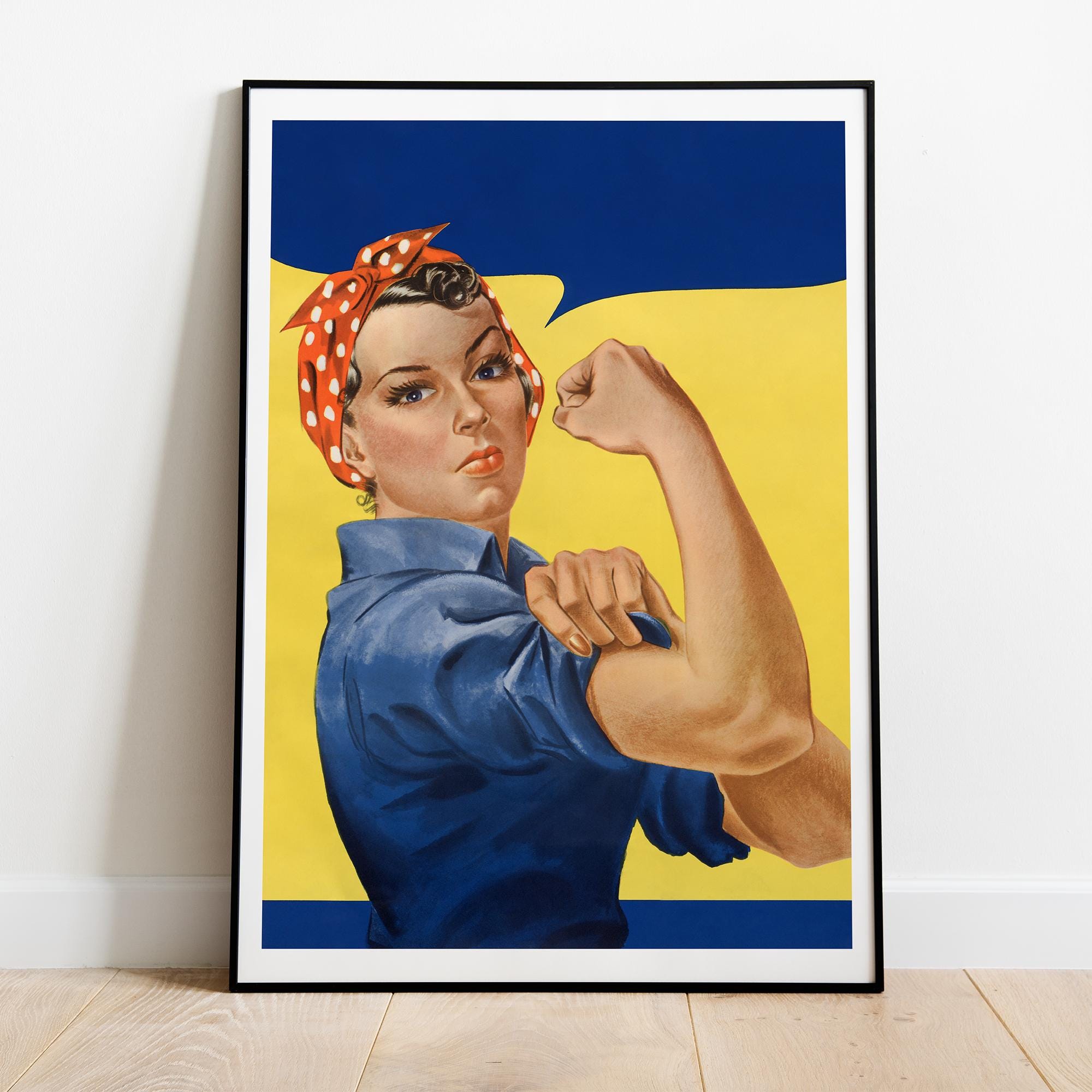 Empowering Vintage-Style Framed Poster - Museum-Quality Matte Paper, Solid Wood Frame, Perfect for Inspiring Home & Office Decor