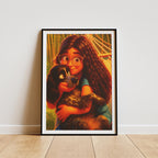 Custom Pet Portrait: Cartoon Style Dog or Cat Art - Poster, Framed, or Canvas