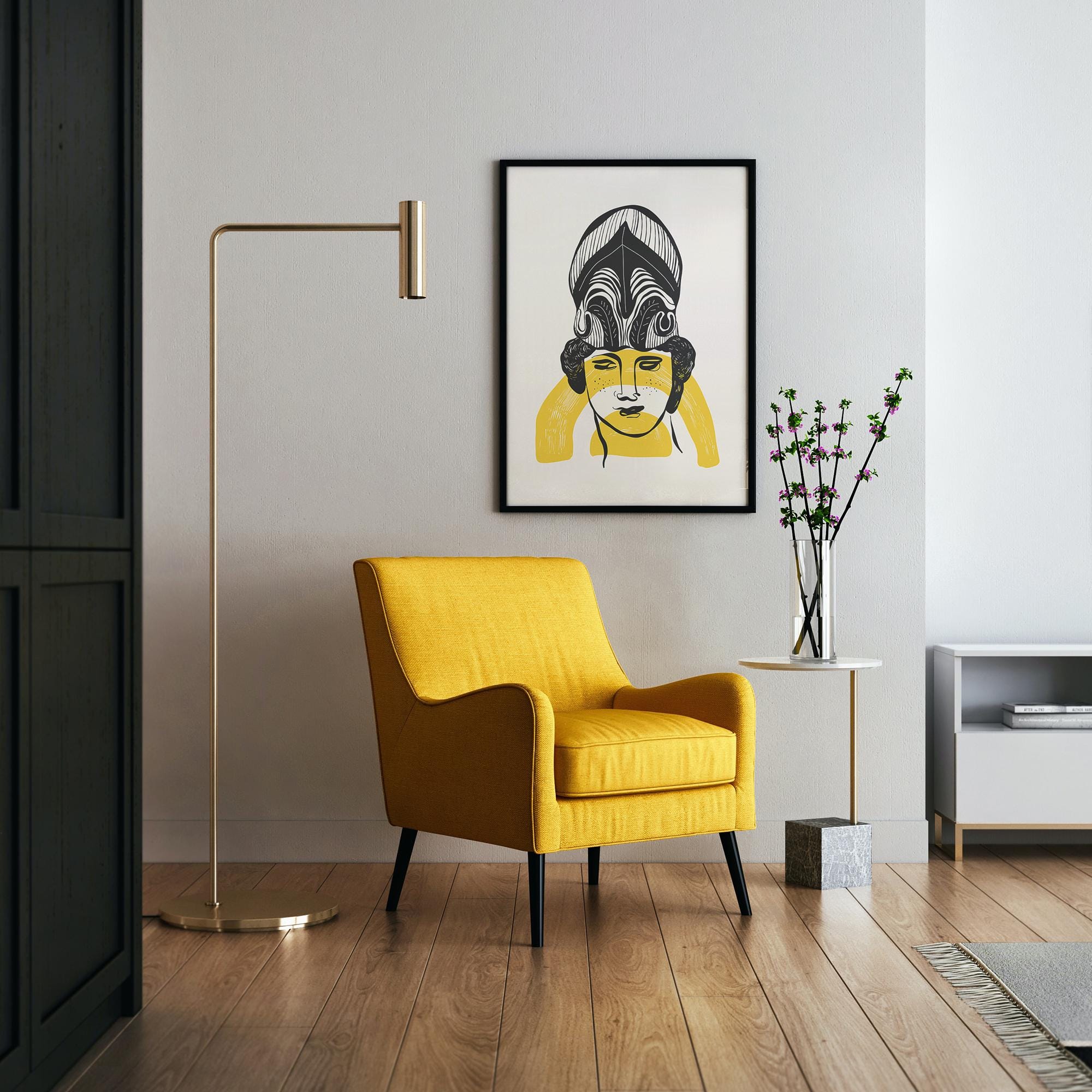 Modern Athena Art Print - Premium Framed Poster, Museum-Quality Paper, Sustainable Materials, Ready-to-Hang - Perfect Wall Decor