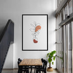 Minimalist Botanical Line Art Print – Abstract Plant Drawing, Modern Boho Wall Art, Scandinavian Poster, Neutral Aesthetic Decor