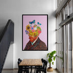 High-Quality Floral Art Print - Museum-Grade Matte Paper, Solid Wood Frame (Black, White, Natural), Ready to Hang, Eco-Friendly