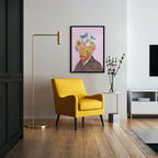 High-Quality Floral Art Print - Museum-Grade Matte Paper, Solid Wood Frame (Black, White, Natural), Ready to Hang, Eco-Friendly